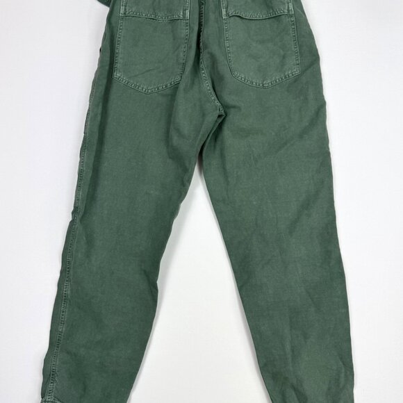 Citizens. of Humanity Surplus Utility Jumpsuit Green Size M Button Up Belted - Picture 4 of 14
